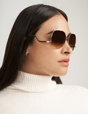 Meilleures ventes Anne Klein Metal Square Frame Sunglasses   | VEC-4424737